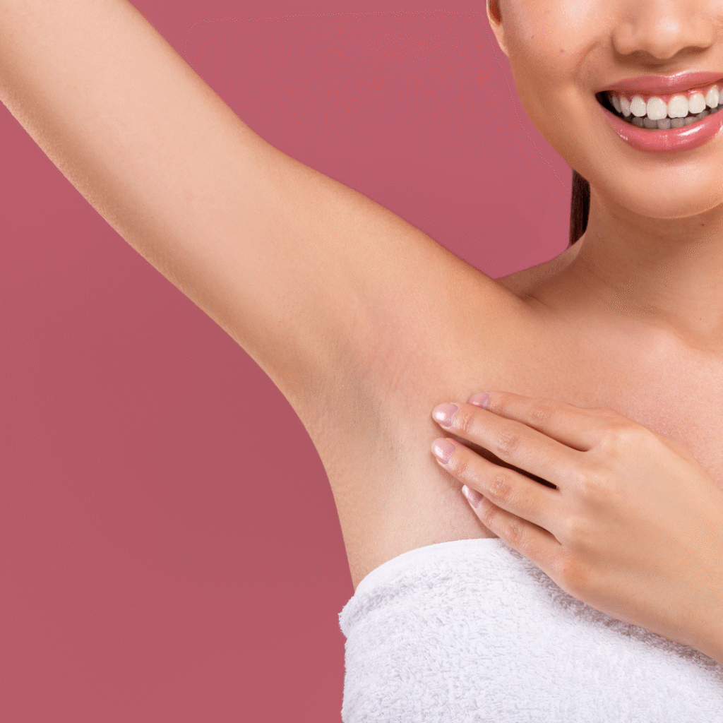 under arms brightening